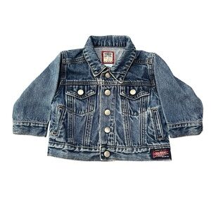 Old Navy Baby Denim Jacket Classic Cute Layering Cowgirl Staple Blue 6-12M